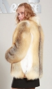 женская шуба из лисы рыжей вид сзади (цельнокройный пошив)