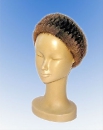 женская норковая шапка,(головной убор вязанный из меха норки)