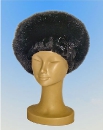  чёрная женская шапка,головной убор из меха норки с брошью