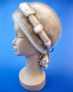 женская шапка в виде косынки с орнаментом (головной убор из меха норки)