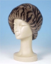 женская шляпа из норки окрас светло коричневый с трафаретным крашением, шапки, головные уборы