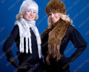 женские шапки из меха кролика белого и коричневого цвета, головные уборы из вязаного меха