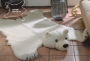 белый медведь - коврик из искусственного меха, меховые изделия, аксессуары