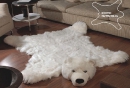 белый медведь - коврик из искусственного меха, меховые изделия, аксессуары