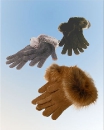женские перчатки с меховой отделкой ,меховые изделия, аксессуары