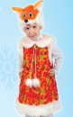  детский новогодний (карнавальный) костюм лисички, изделия из искусственного меха