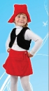 детский новогодний (карнавальный) костюм Красной шапочки из искусственного меха
